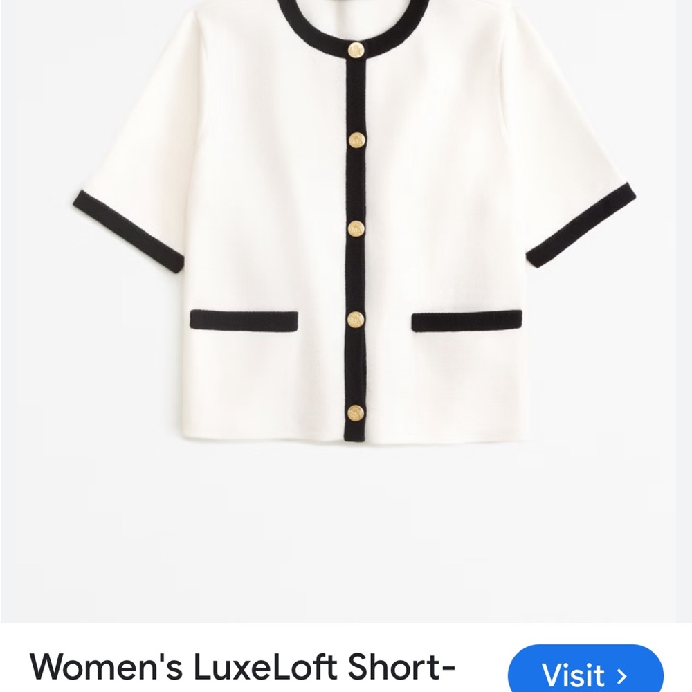 Abercrombie Women’s LuxeLoft Short-sleeve  Cardigan small